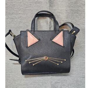 Kate Spade Cat's Meow Large Lottie Leather Purse HandBag /Crossbody